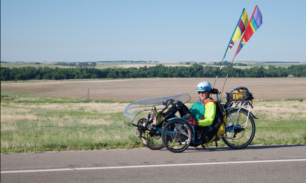 James biked Across Kansas and many other US states
