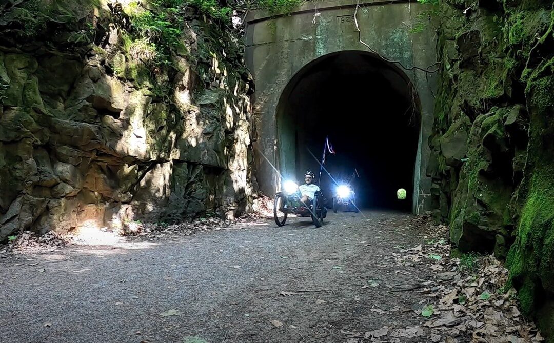 tunnel hil trail on recumbent trikes