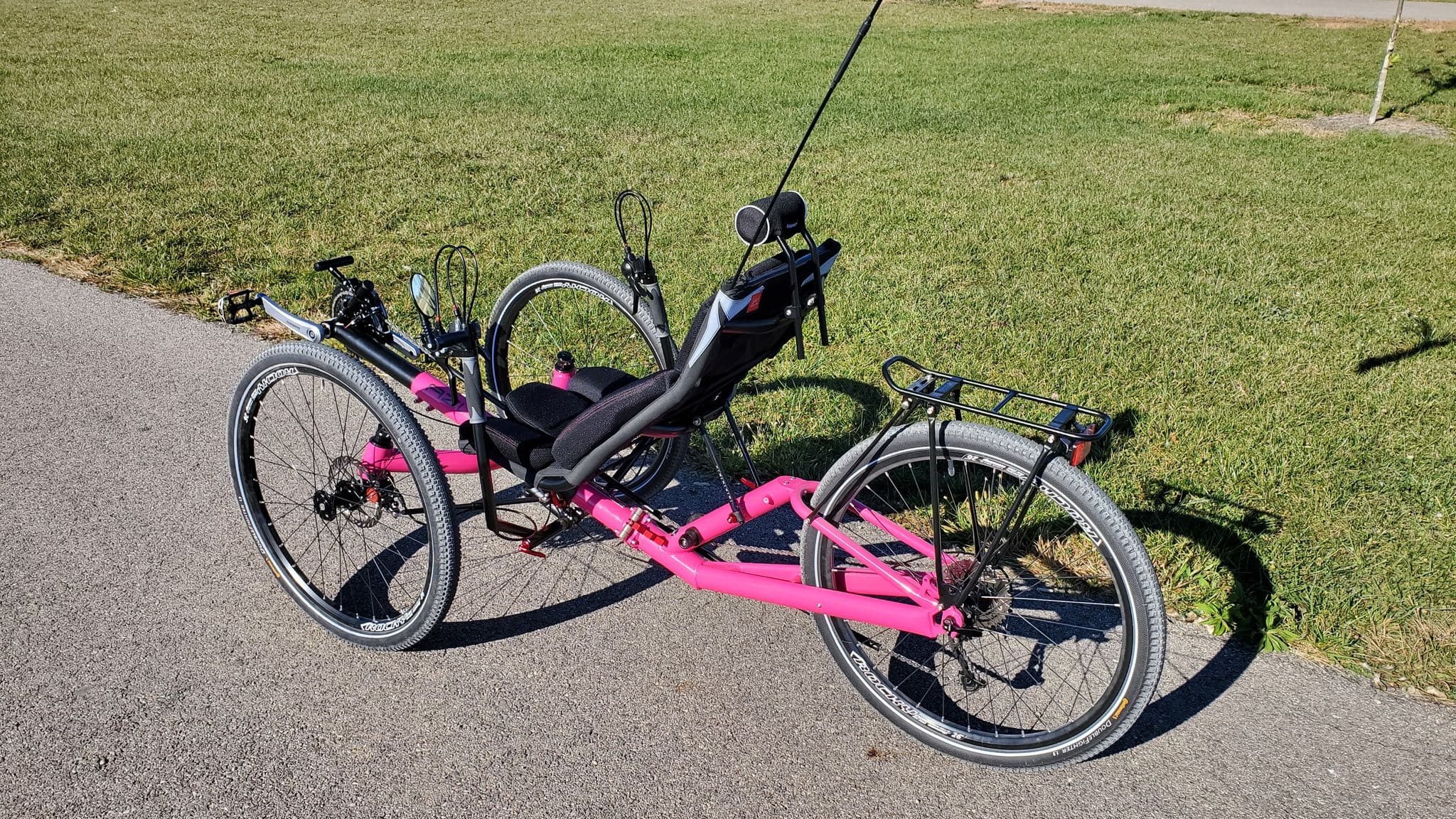 off and on the road recumbent trike from AZUB - the T-Tris AR