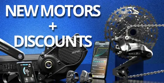 Shimano Cues and EP6 and EP801 motors plus discounts on e-assists
