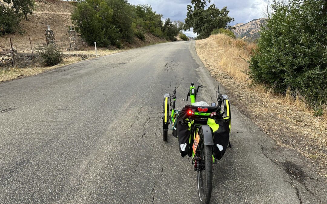 Zach Kaplan double century ride on electric recumbent trike – 00002