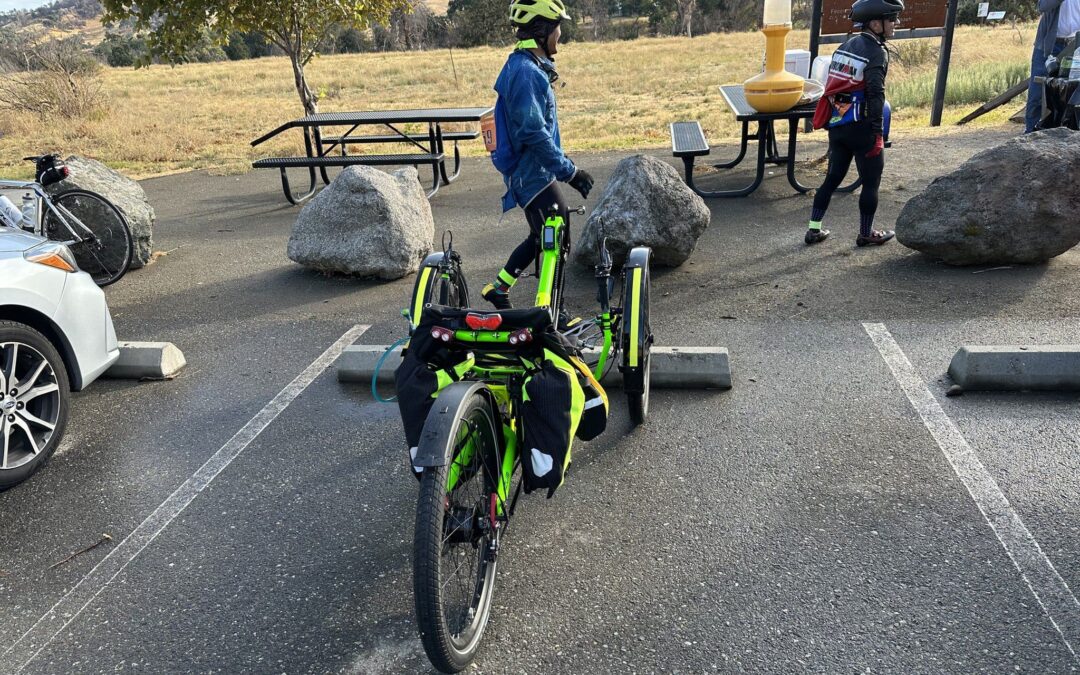 Zach Kaplan double century ride on electric recumbent trike – 00031