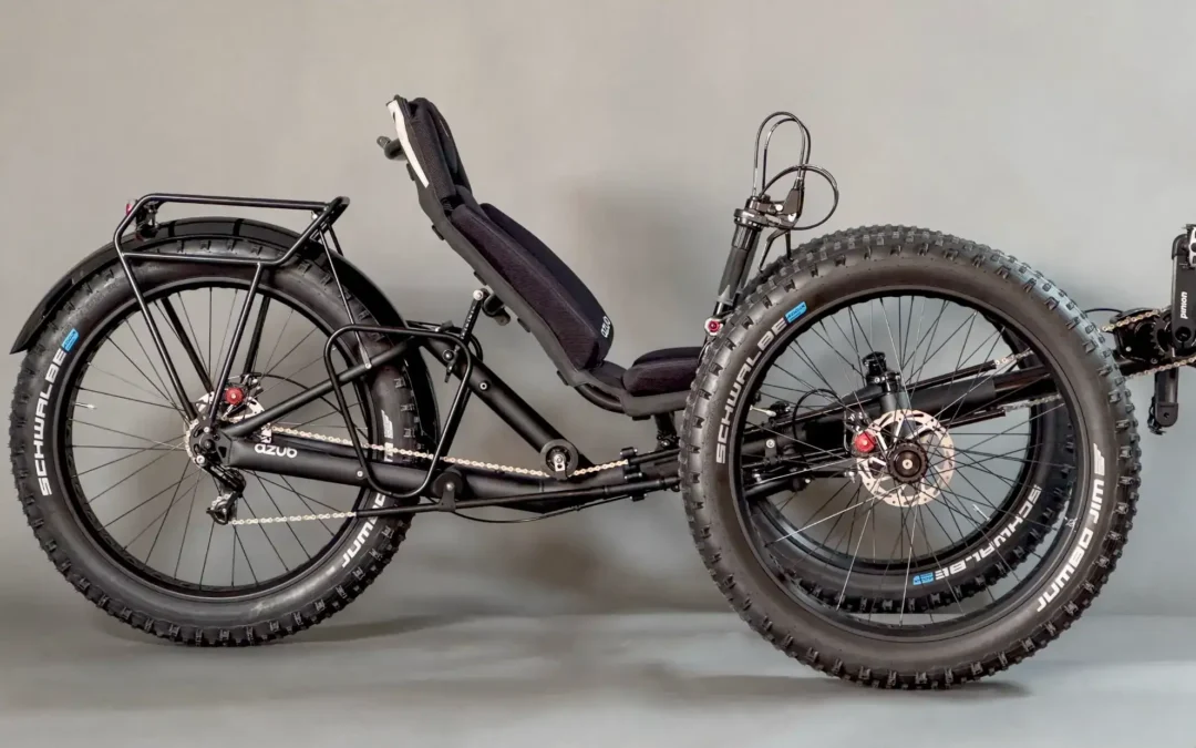 AZUB FAT recumbent trike in all black version and Pinion gearbox – 00002