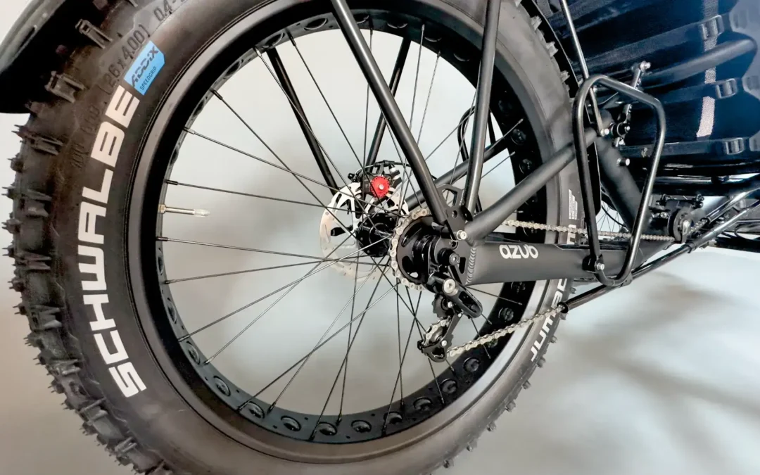 AZUB FAT recumbent trike in all black version and Pinion gearbox – 00006