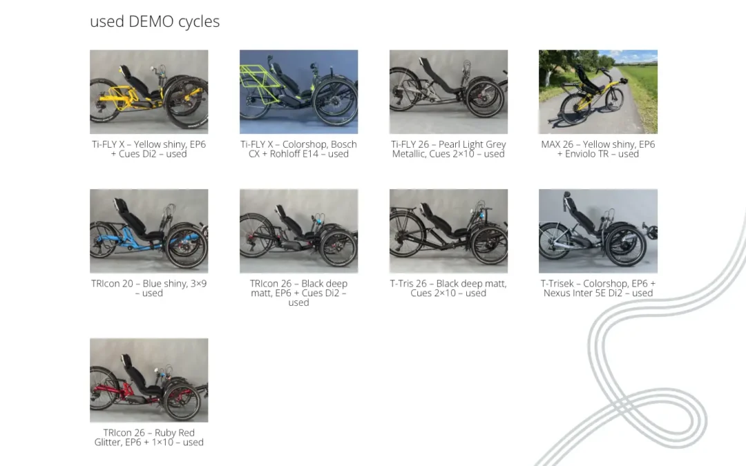 Special offer on AZUB demo recumbents ready to ship