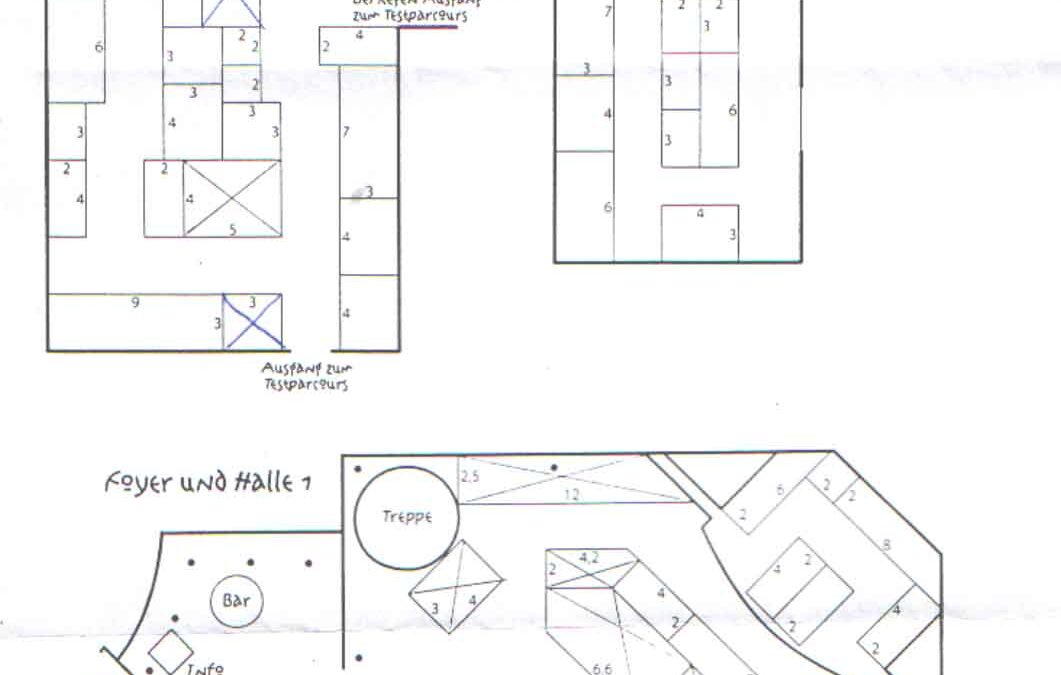 2004 hall plan with little AZUB booth marked in the top
