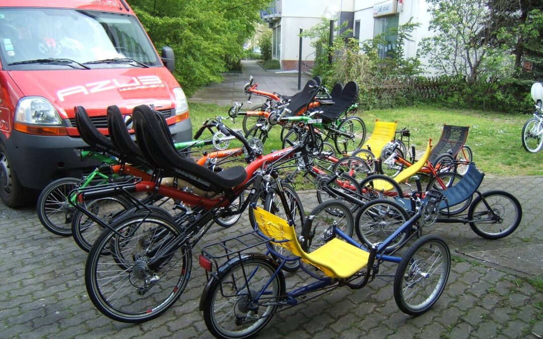 Bunch of bikes and trikes. We were european Greenspeed distributor at that time.