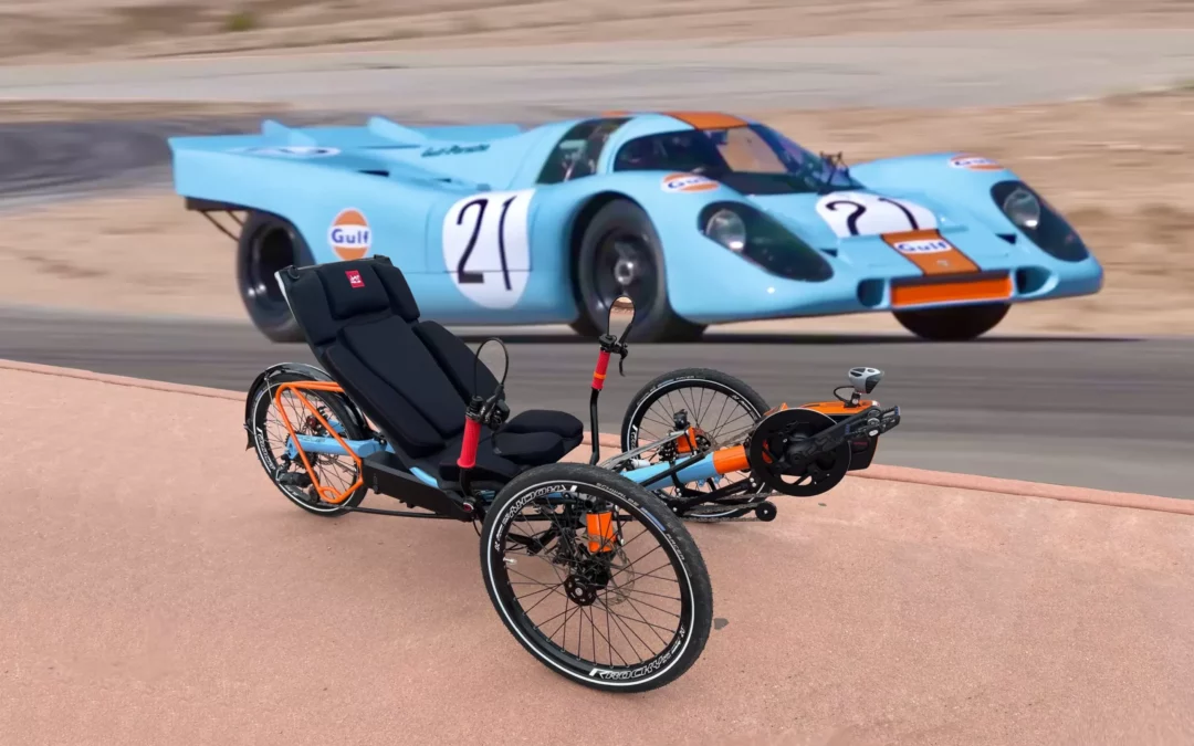 AZUB Ti-FLY 20 in Gulf Porsche 917 color combination and with the BROSE Smag motor