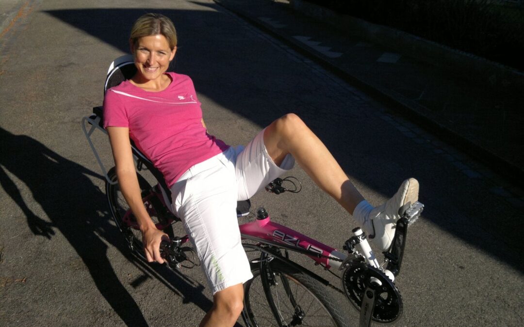 pink recumbent bike